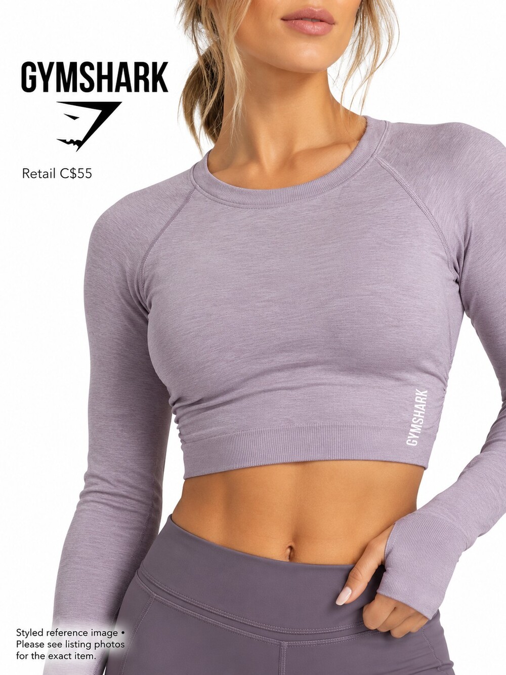 Gymshark Vital Seamless Long Sleeve Crop Top Small